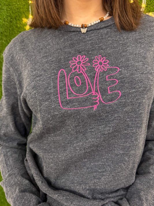 Love Grey Heather Long Sleeve M
