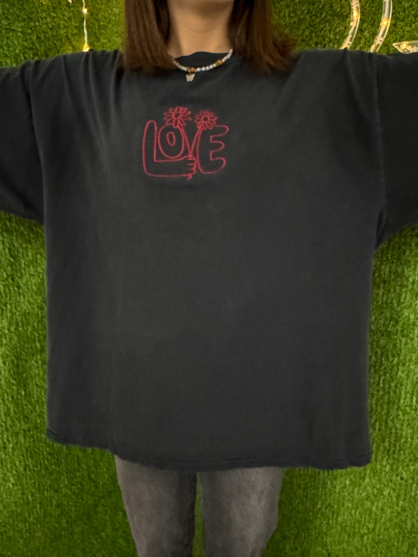 Love Black Long Sleeve 2XL