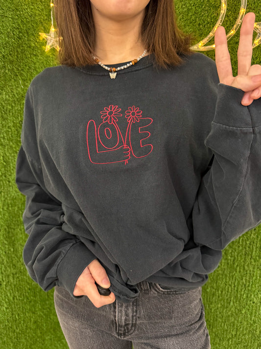 Love Black Long Sleeve 2XL