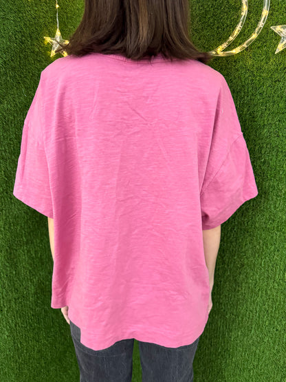 Angel Baby Pink Jersey Cropped Tee 2XL