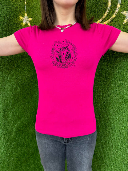 Infinite Love Pink Fitted T-Shirt S