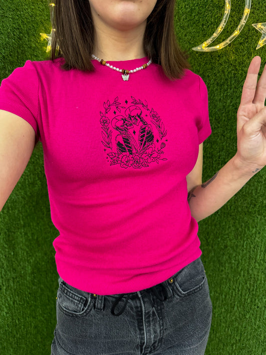 Infinite Love Pink Fitted T-Shirt S