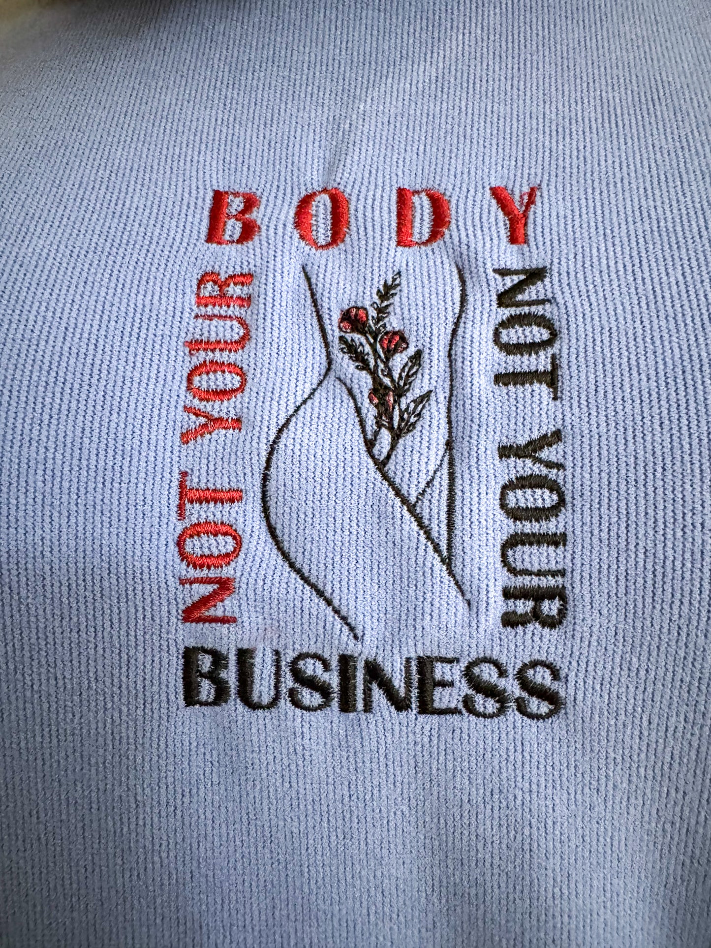 Not Your Body, Not Your Choice Cropped Long Sleeve 2XL