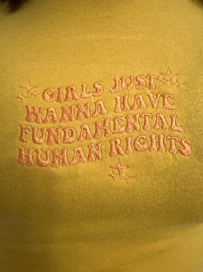 Girls Just Wanna Have Fundamental Human Rights Baby Tee XS