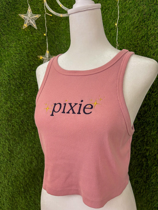 Pixie Pink Cropped Tank Top L