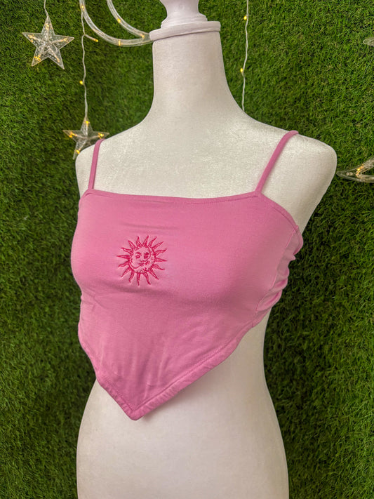 Moon & Sun Pink Tank Top XS