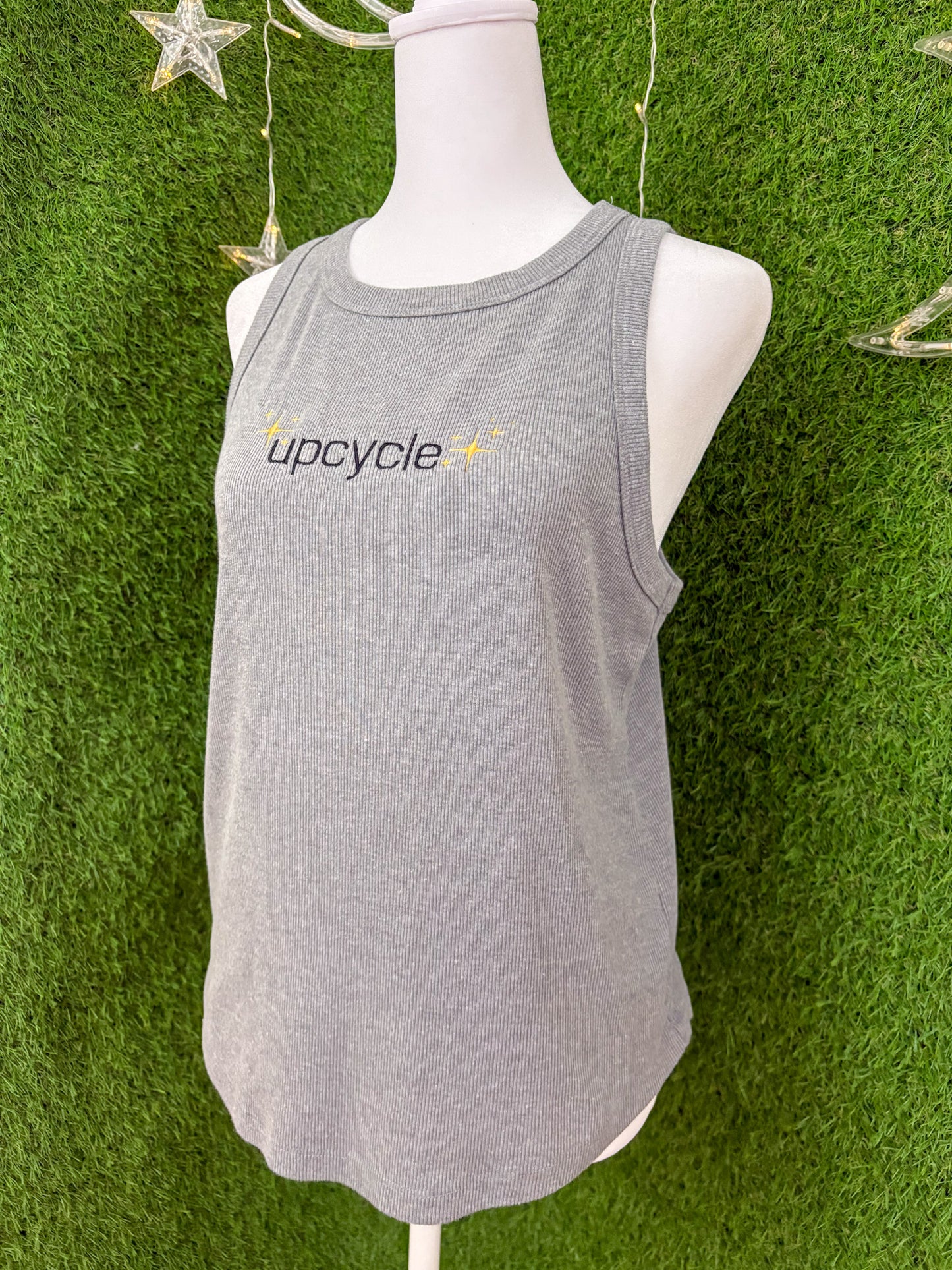 Upcycle Grey Tank Top XL
