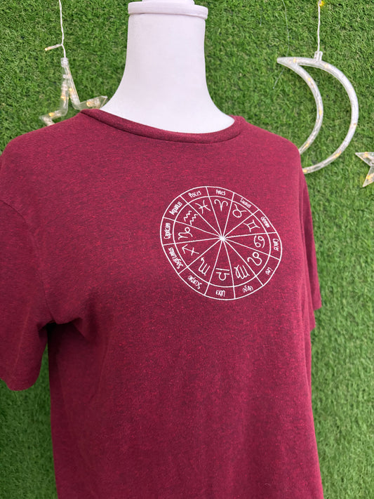 Zodiac Signs Red T-Shirt S