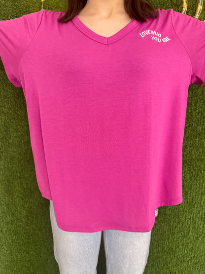 Love Who You Are Magenta Tee 2XL