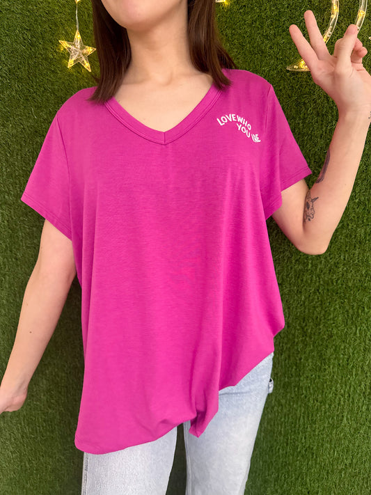 Love Who You Are Magenta Tee 2XL