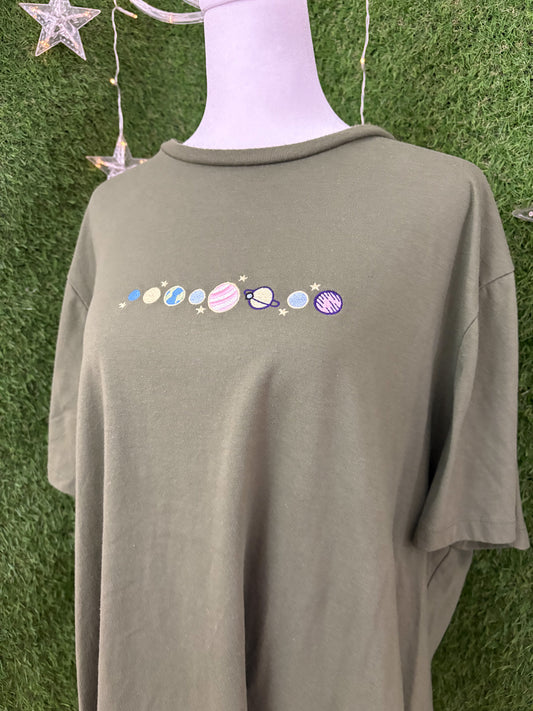 Planets Green T-Shirt XL