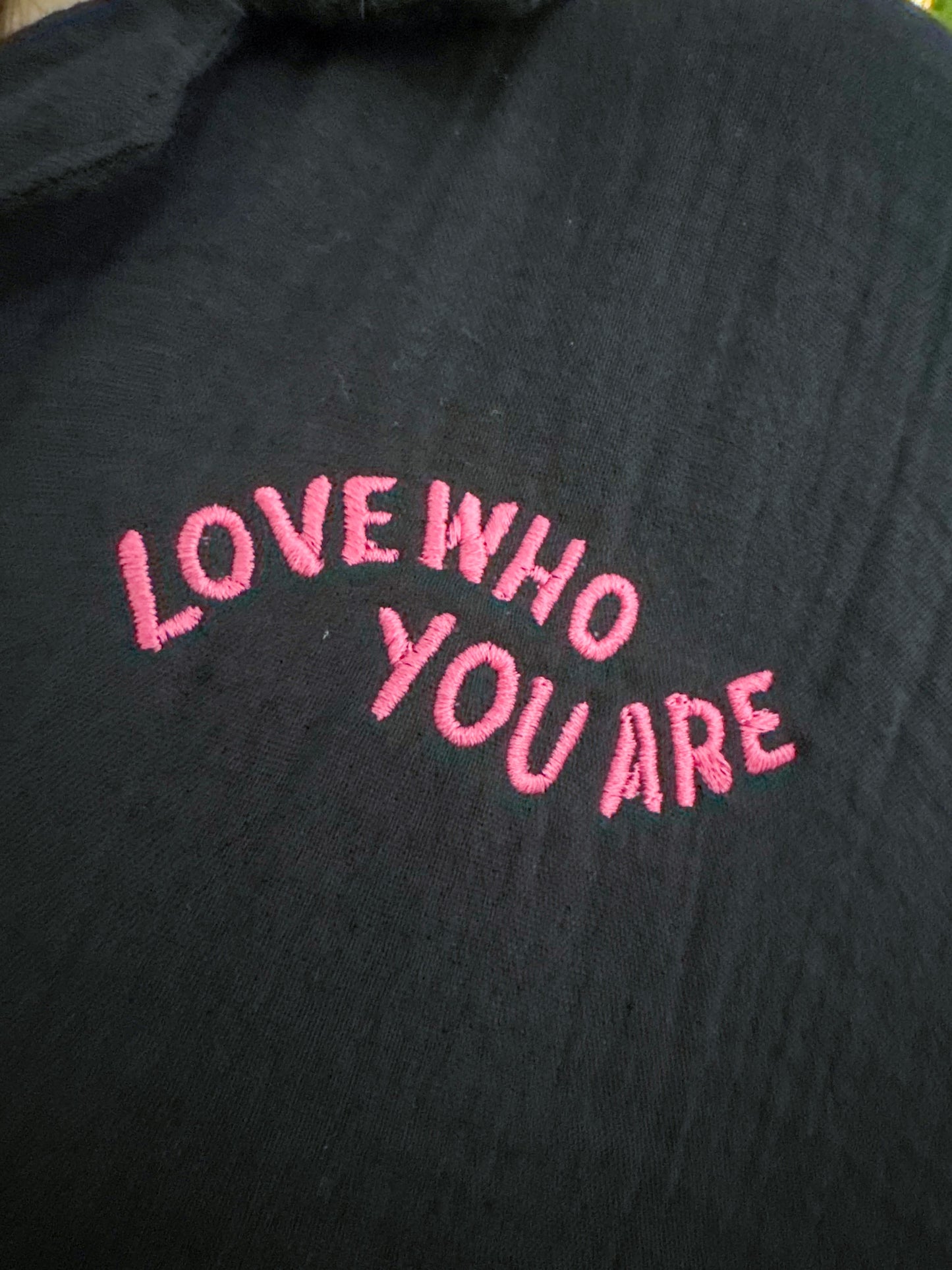 Love Who You Are Black Button Up 3XL