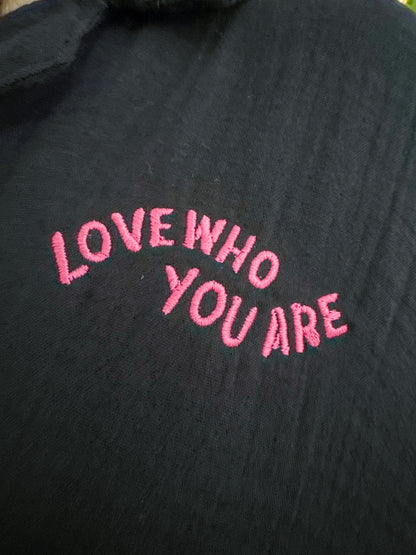 Love Who You Are Black Button Up 3XL