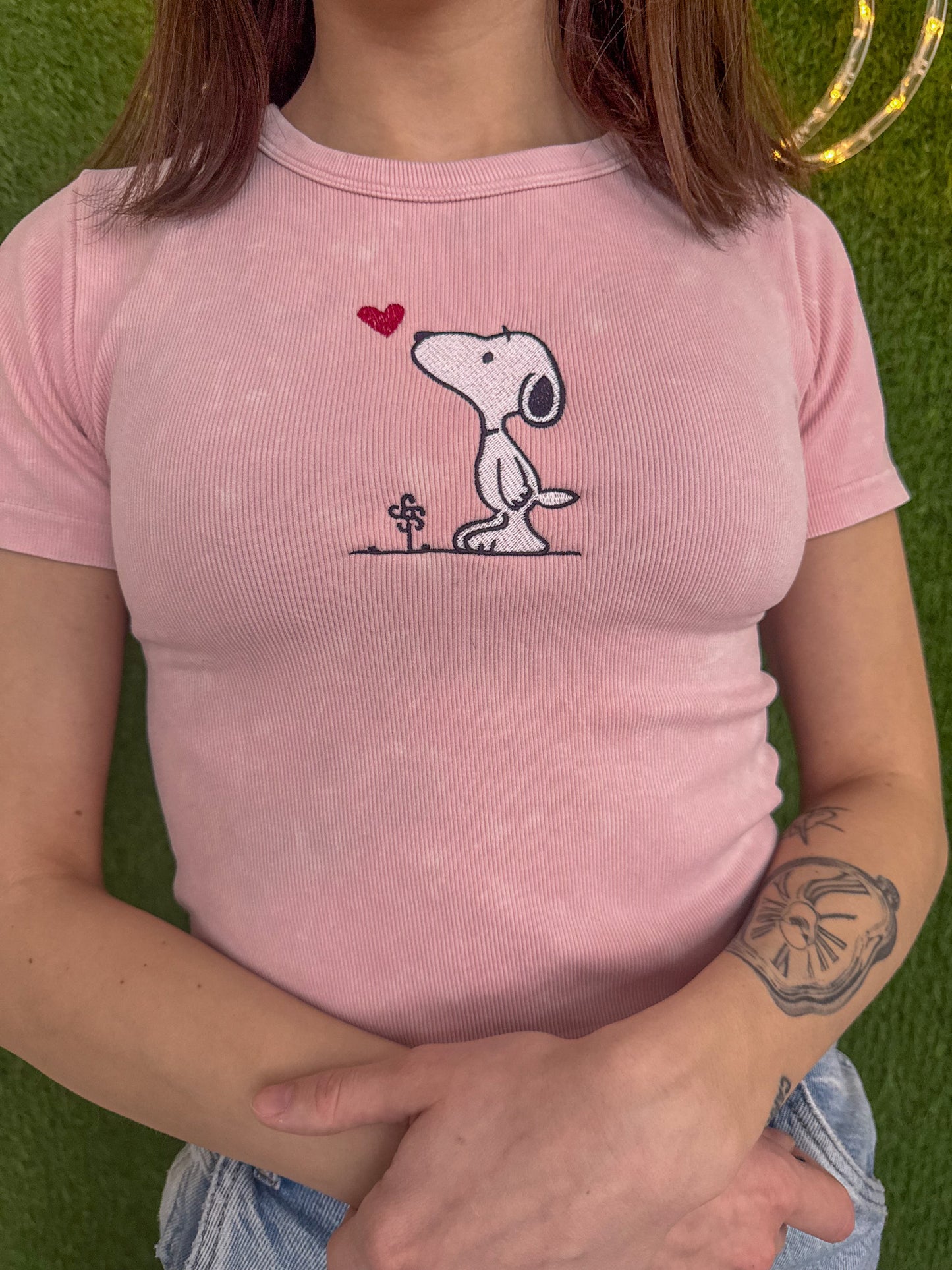 Snoopy Pink Baby Tee S