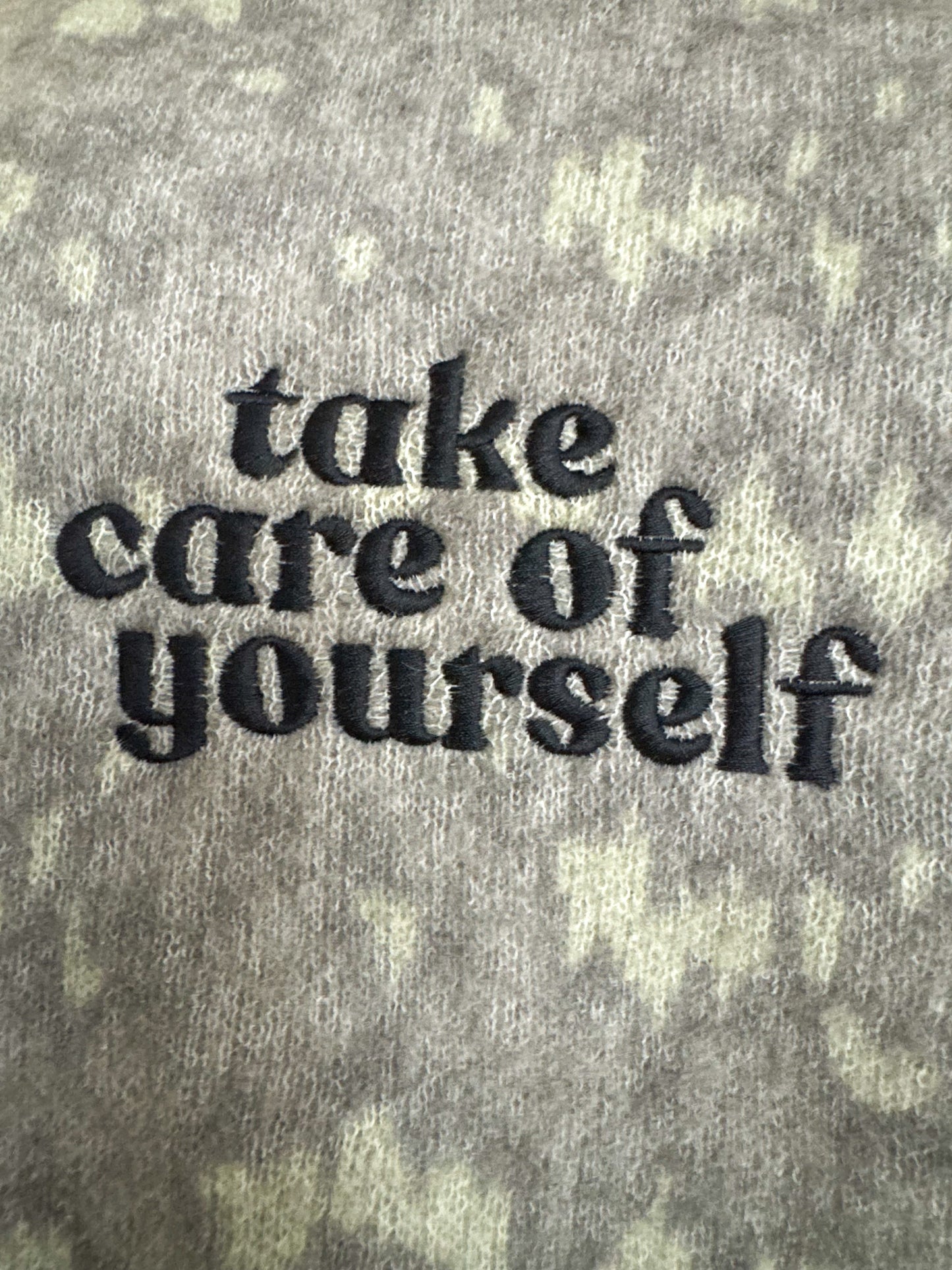Take Care of Yourself Patterned Sweater 3XL