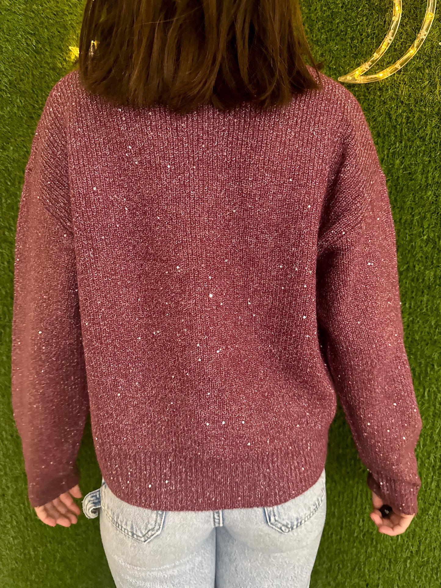 Love Flowers Sparkle Cropped Sweater 2XL