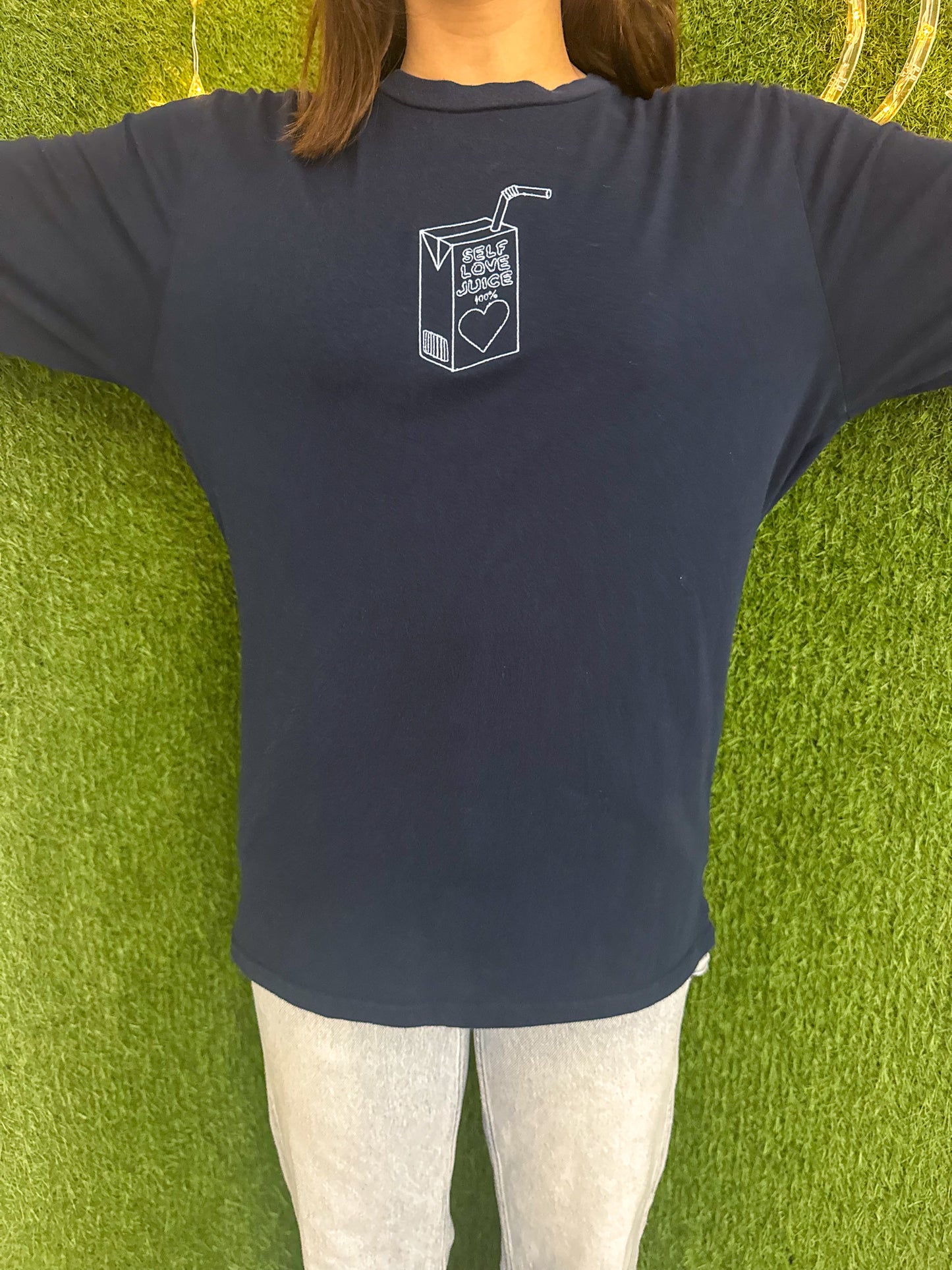 Navy Self Love Juice Long Sleeve S