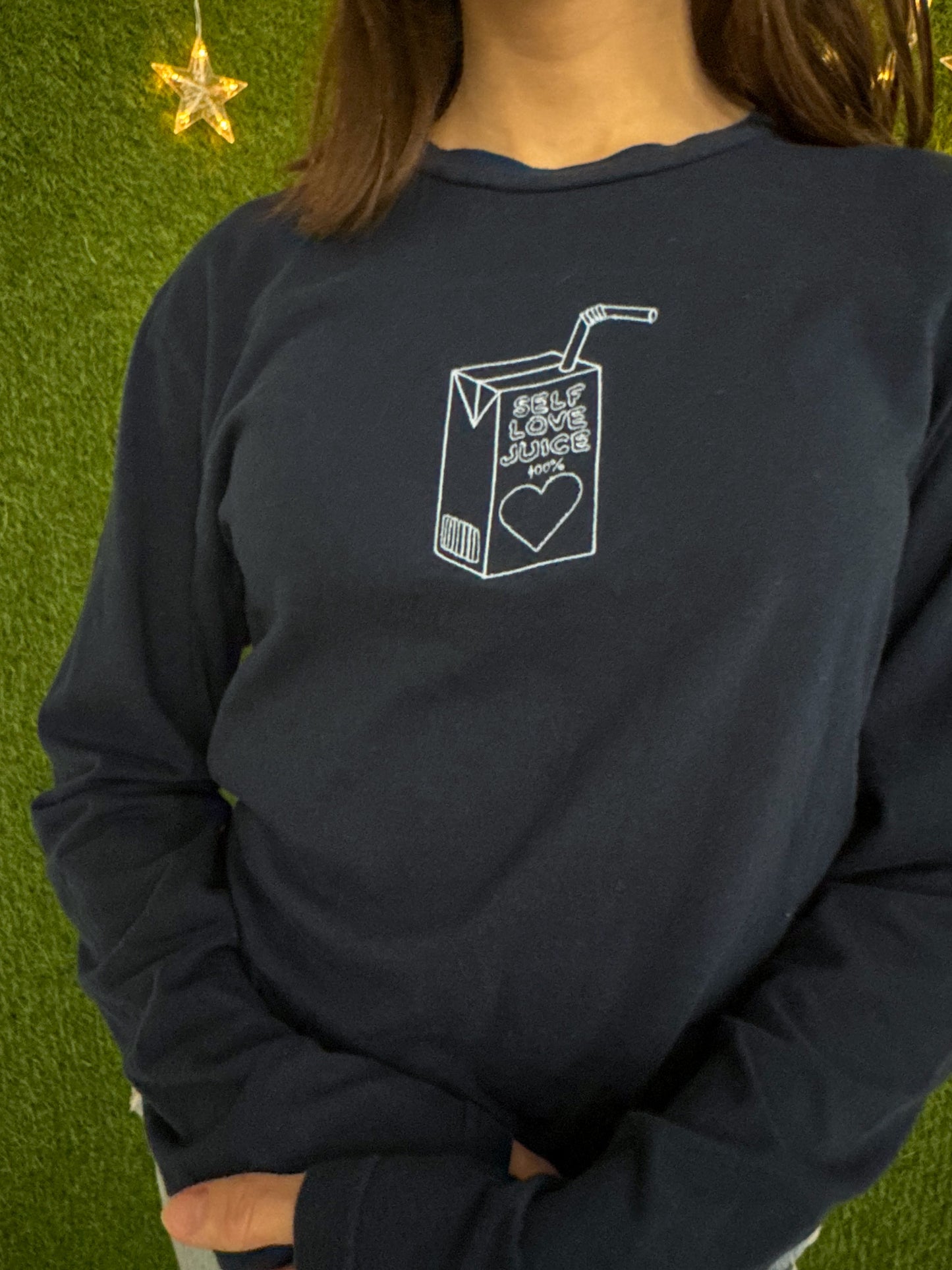 Navy Self Love Juice Long Sleeve S