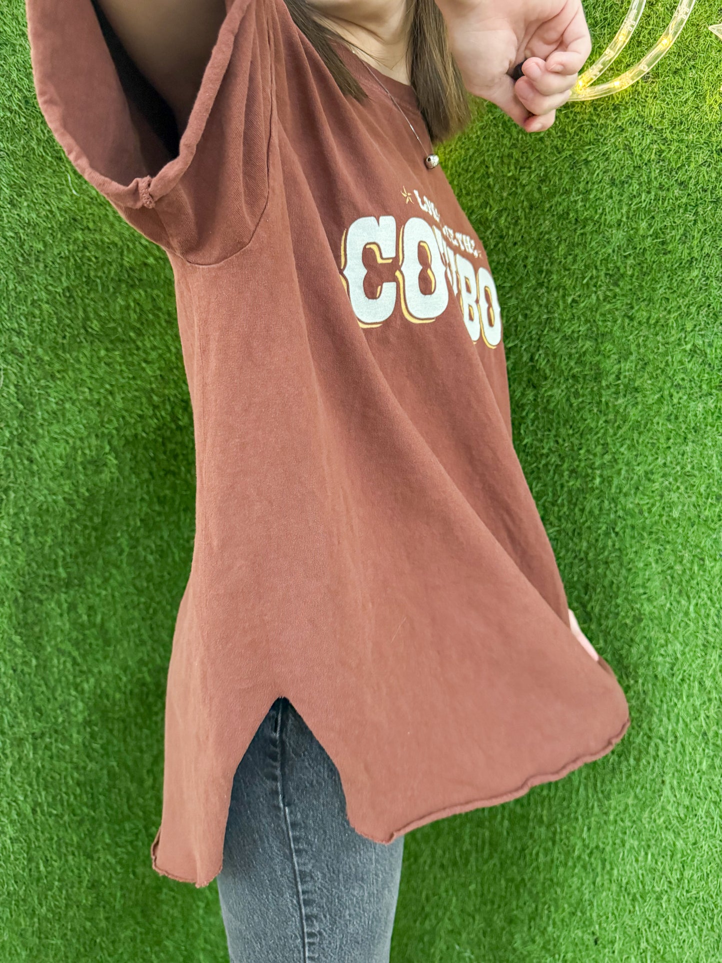 Long Live the Cowboy Brown Tee XL