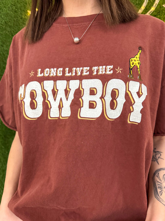 Long Live the Cowboy Brown Tee XL