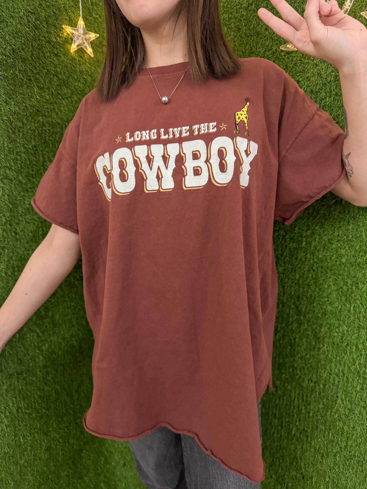 Long Live the Cowboy Brown Tee XL