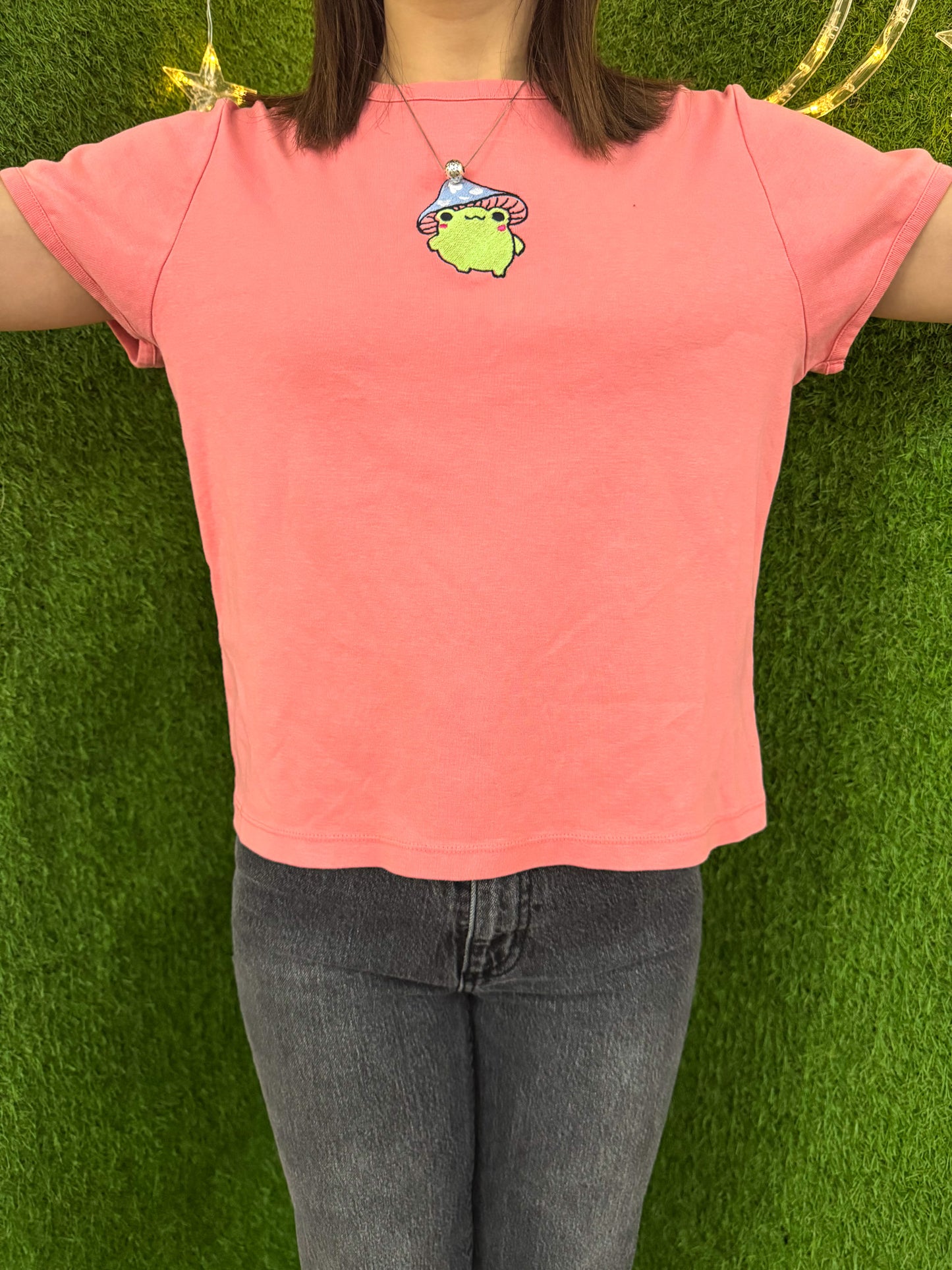 Mushroom Frog Coral T-Shirt XL