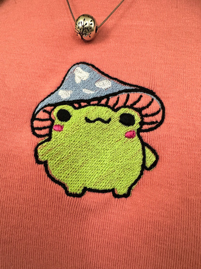 Mushroom Frog Coral T-Shirt XL