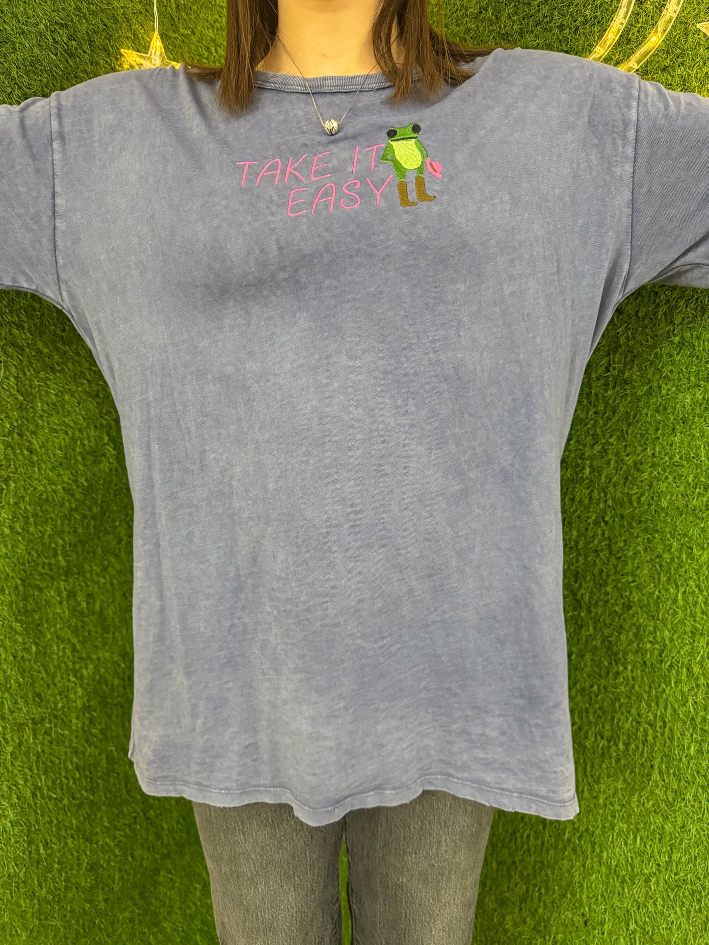 Take it Easy Navy Tee S
