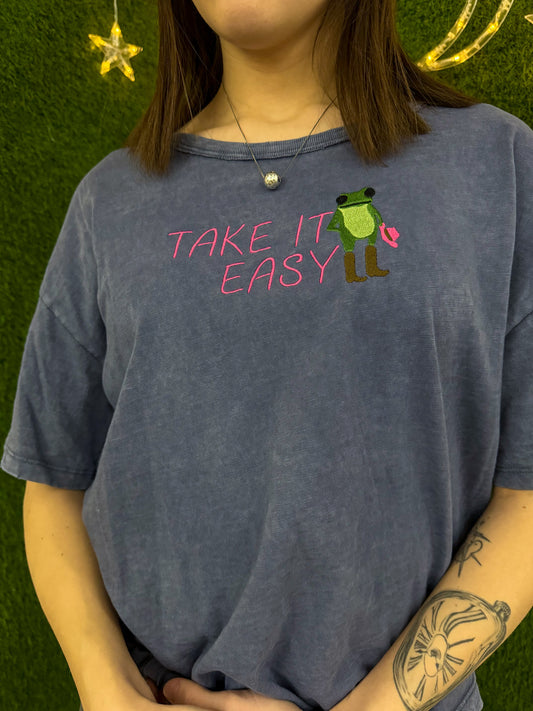 Take it Easy Navy Tee S
