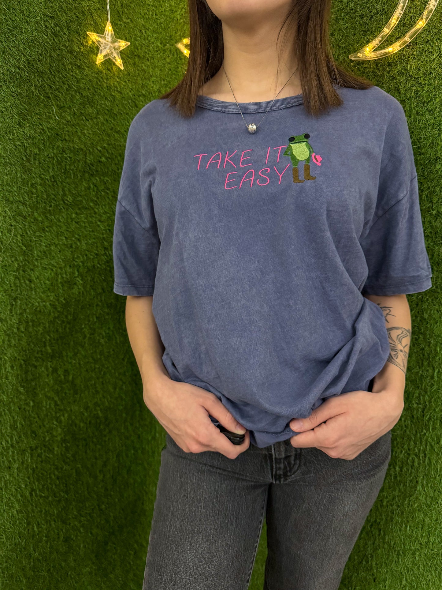 Take it Easy Navy Tee S