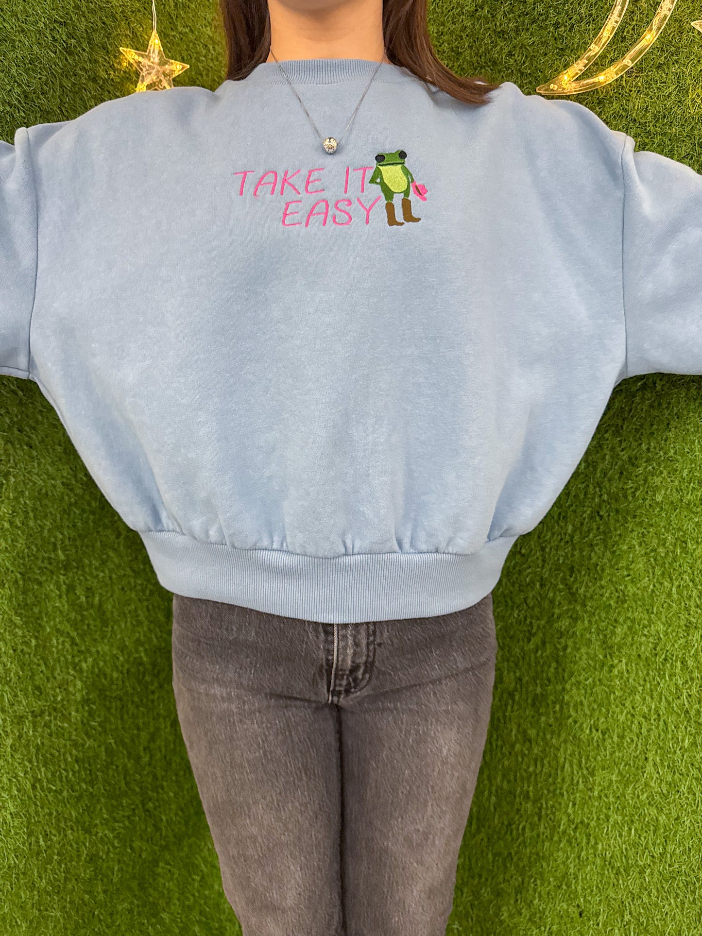 Take it Easy Blue Crewneck XL