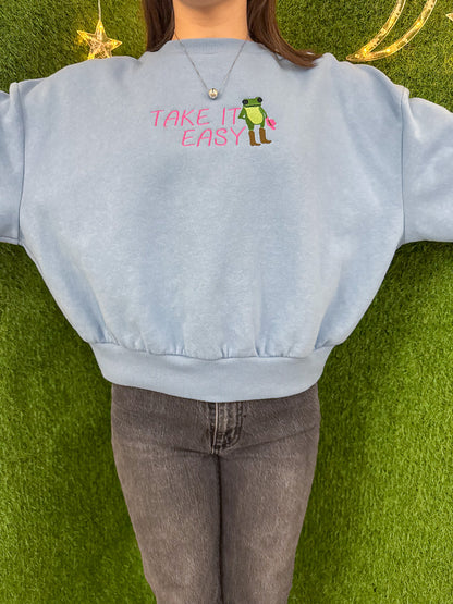 Take it Easy Blue Crewneck XL