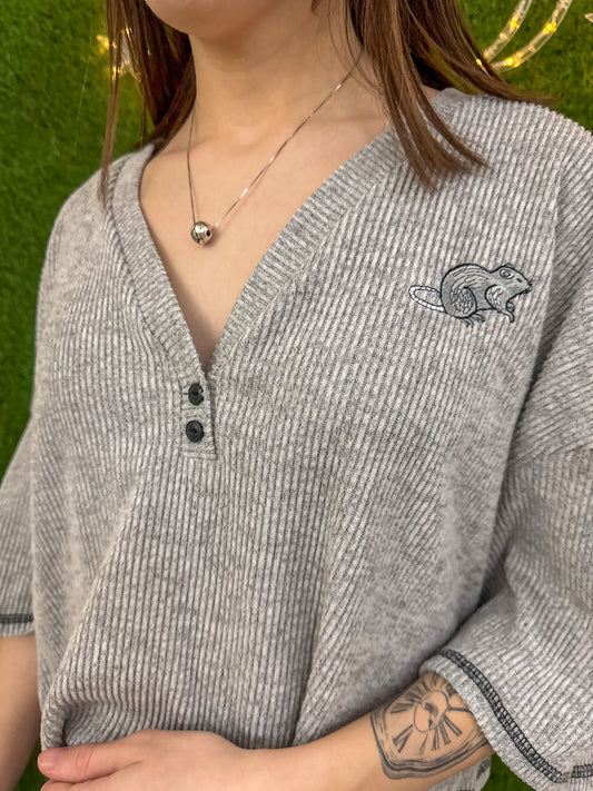 Rat V-Neck Tee Cropped L