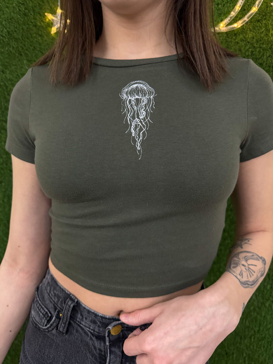 Green Jellyfish Baby Tee XS