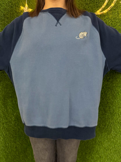 Two Toned Blue Rat Sweater XL