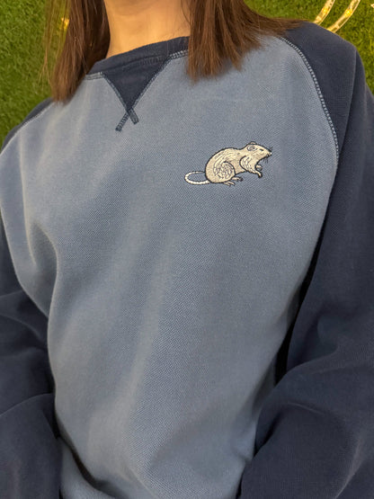 Two Toned Blue Rat Sweater XL