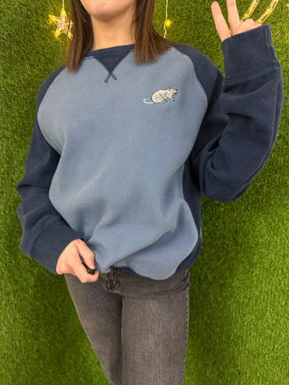 Two Toned Blue Rat Sweater XL