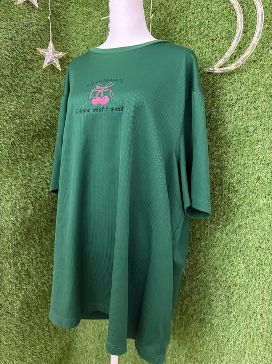 Not Overdramatic Green Shirt 3XL