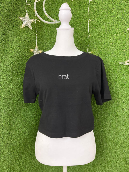 Brat Black Baby Tee XL