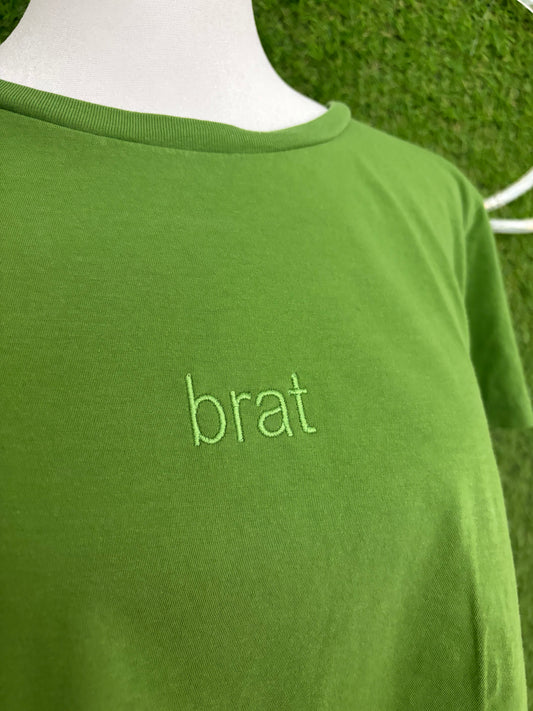Brat Green Cropped Tee M