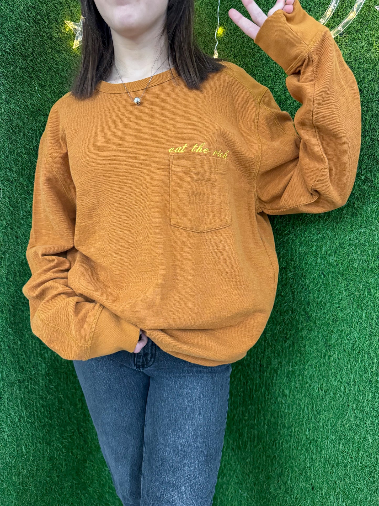 Eat The Rich Pocket Long Sleeve XL