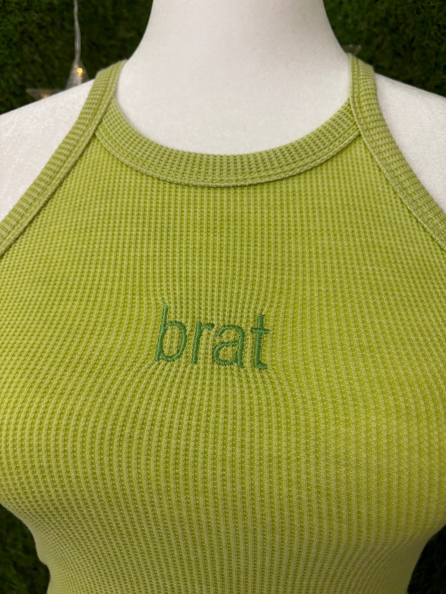 Brat Green Tank Top S