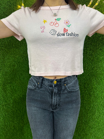 Slow Fashion Doodle Baby Tee M