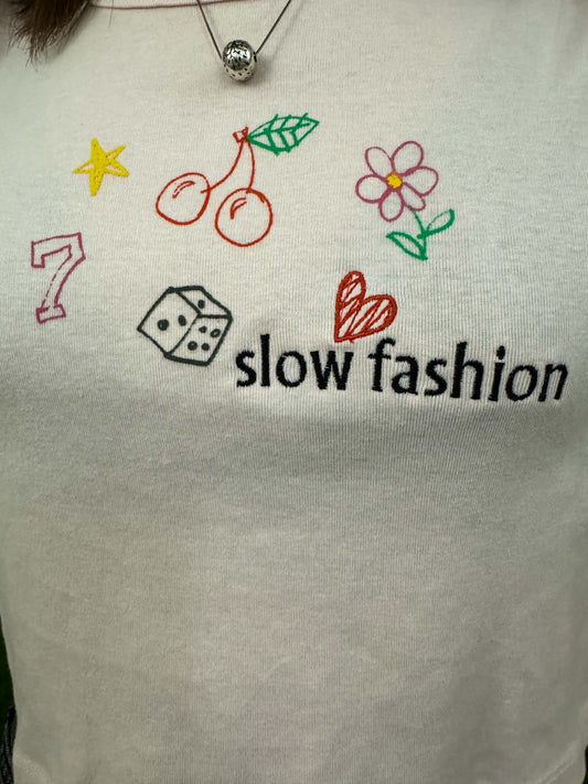 Slow Fashion Doodle Baby Tee M