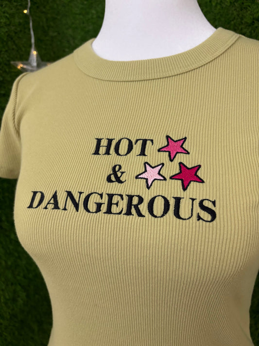Hot & Dangerous Green Tee XS