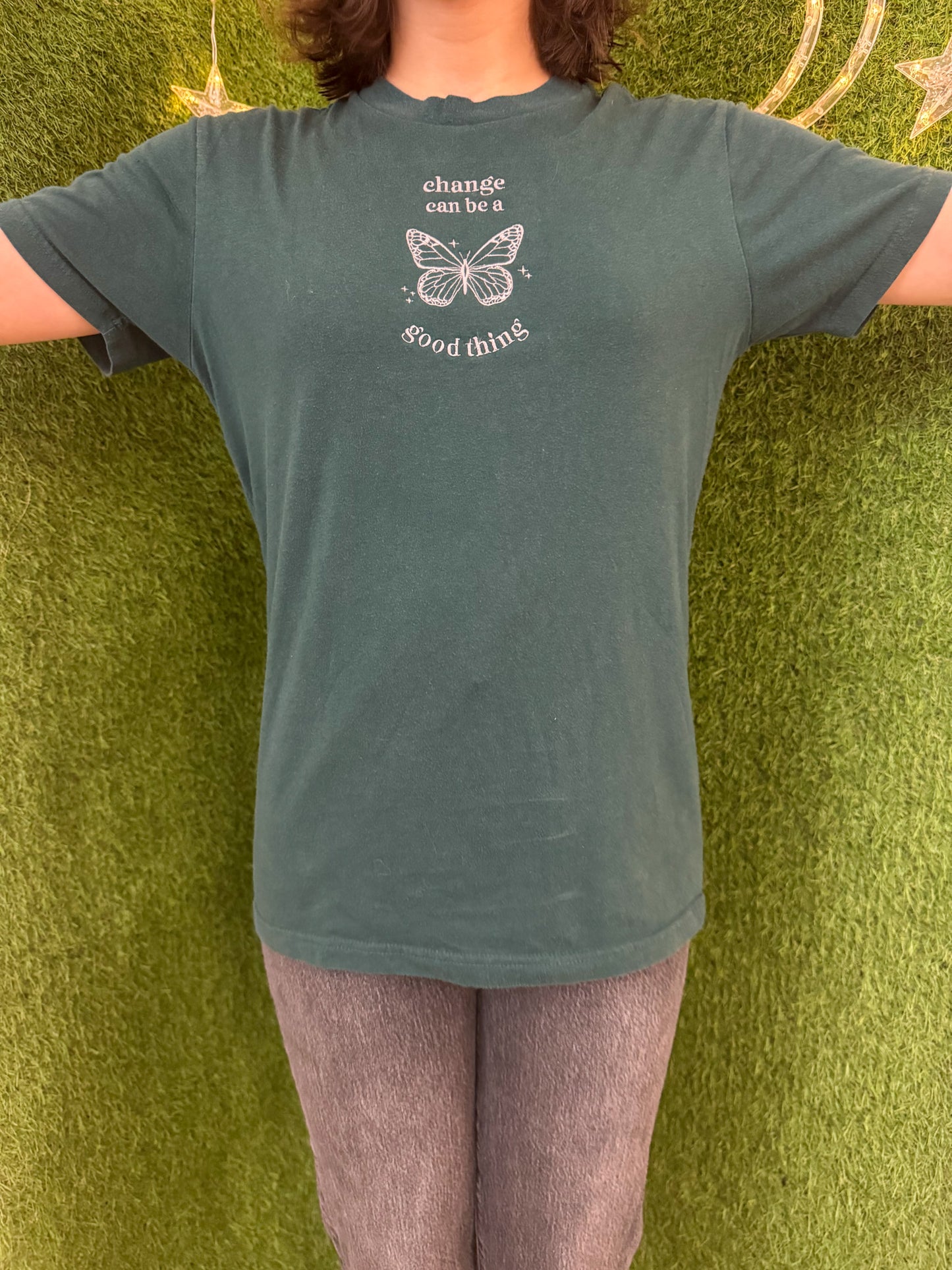 Change Can Be a Good Thing Teal T-Shirt M
