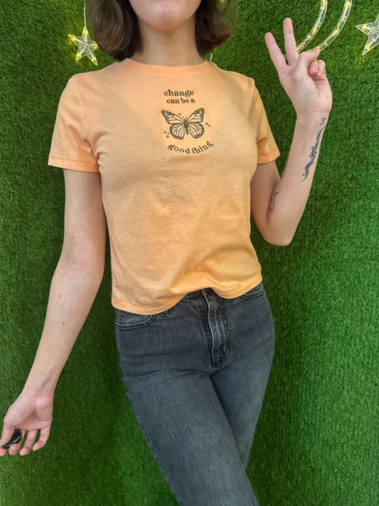 Change Butterfly Orange T-Shirt XS