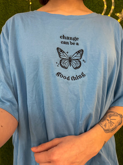 Change Butterfly Blue T-Shirt 3XL