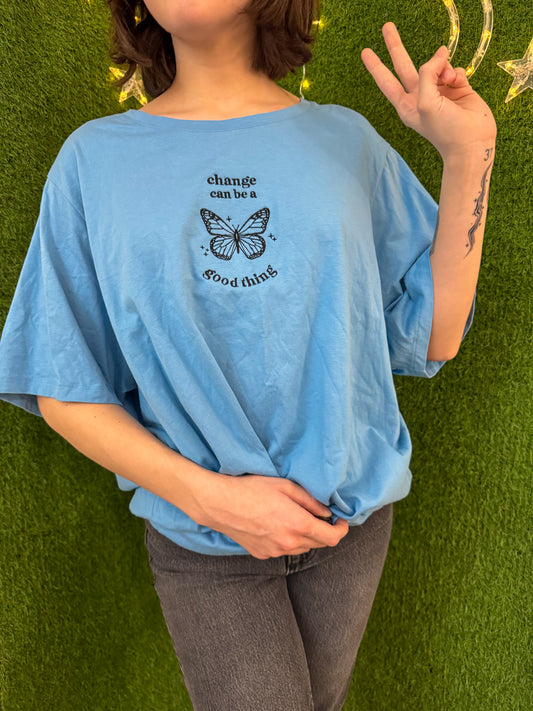 Change Butterfly Blue T-Shirt 3XL