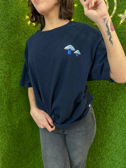 Navy Mushroom Duo T-Shirt XL
